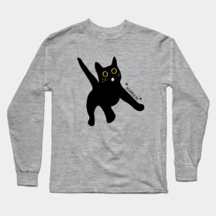 Arched black cat noir Long Sleeve T-Shirt
